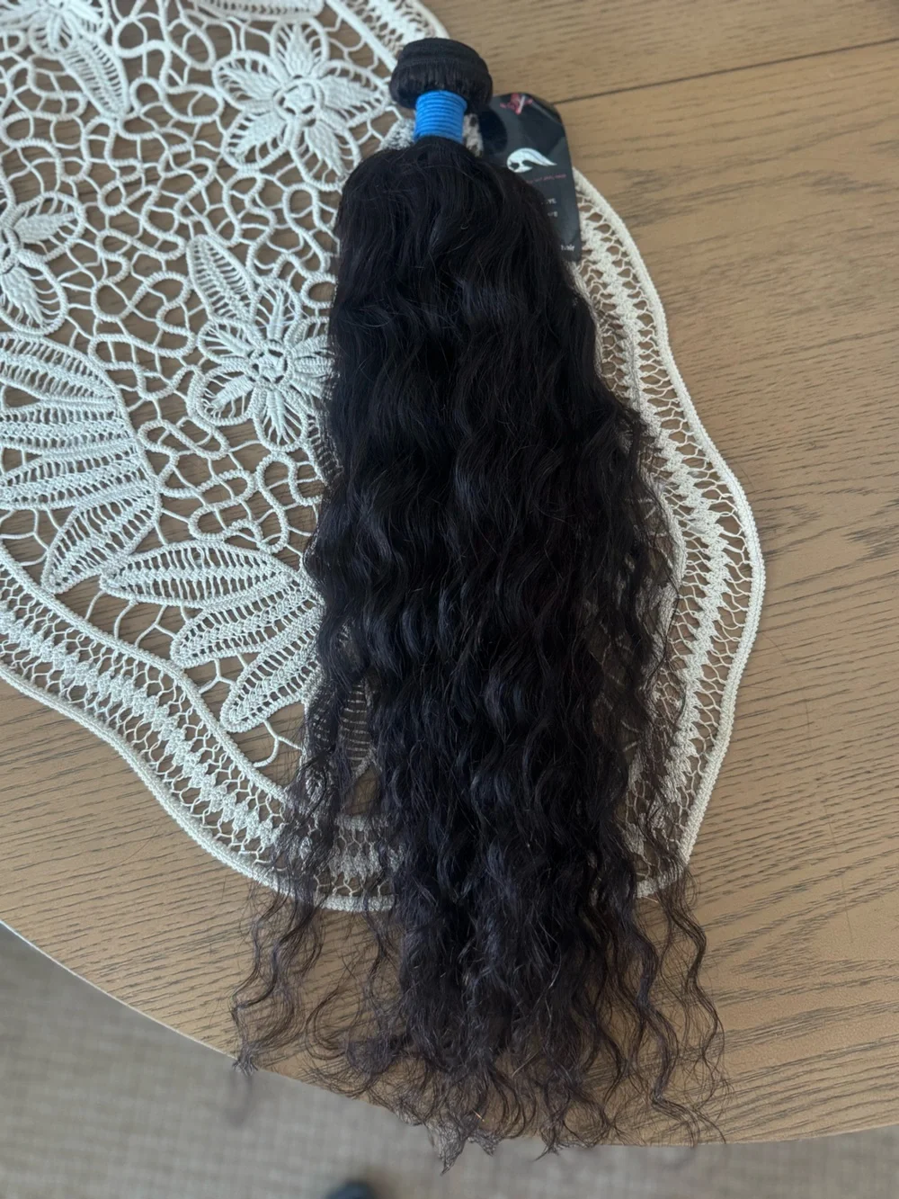 100% Human Hair Weft Extensions 24” 100g Black Natural Wavy
